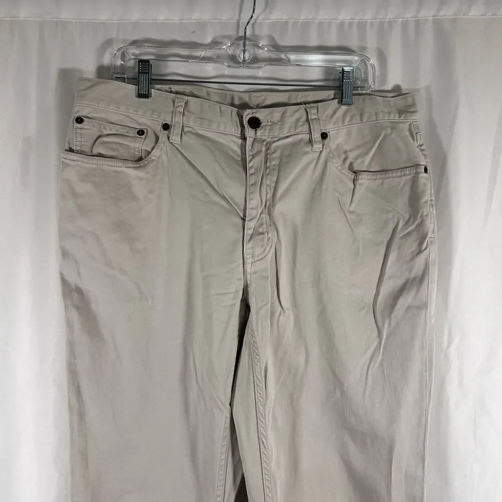 Polo Ralph Lauren Chino Pants Mens 34x34 Light Beige Stretch Straight Fit Cotton